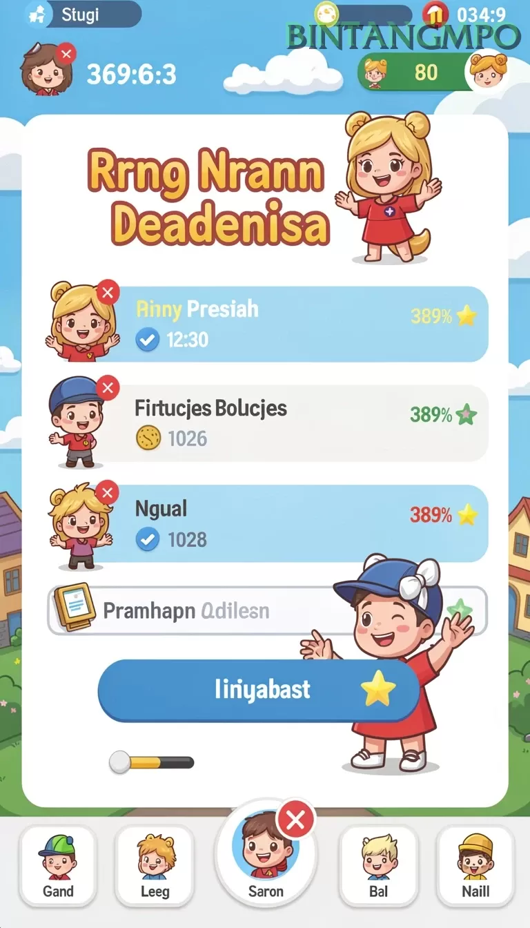 Cuplikan layar BUAYA77 — menu navigasi