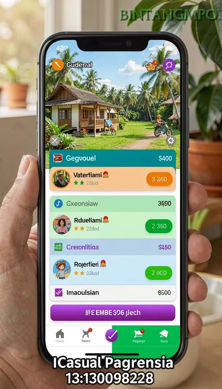 Cuplikan layar WAKTOGEL — menu navigasi