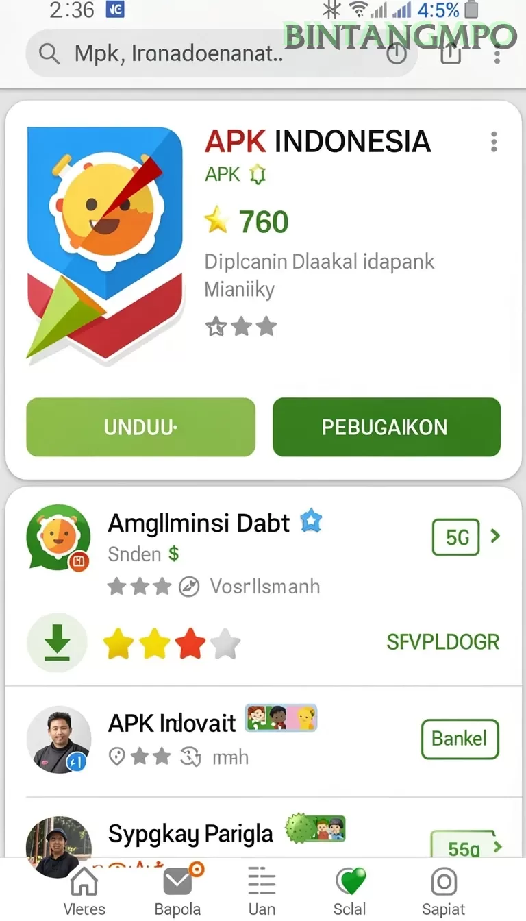 Cuplikan layar AAKASINO — menu navigasi